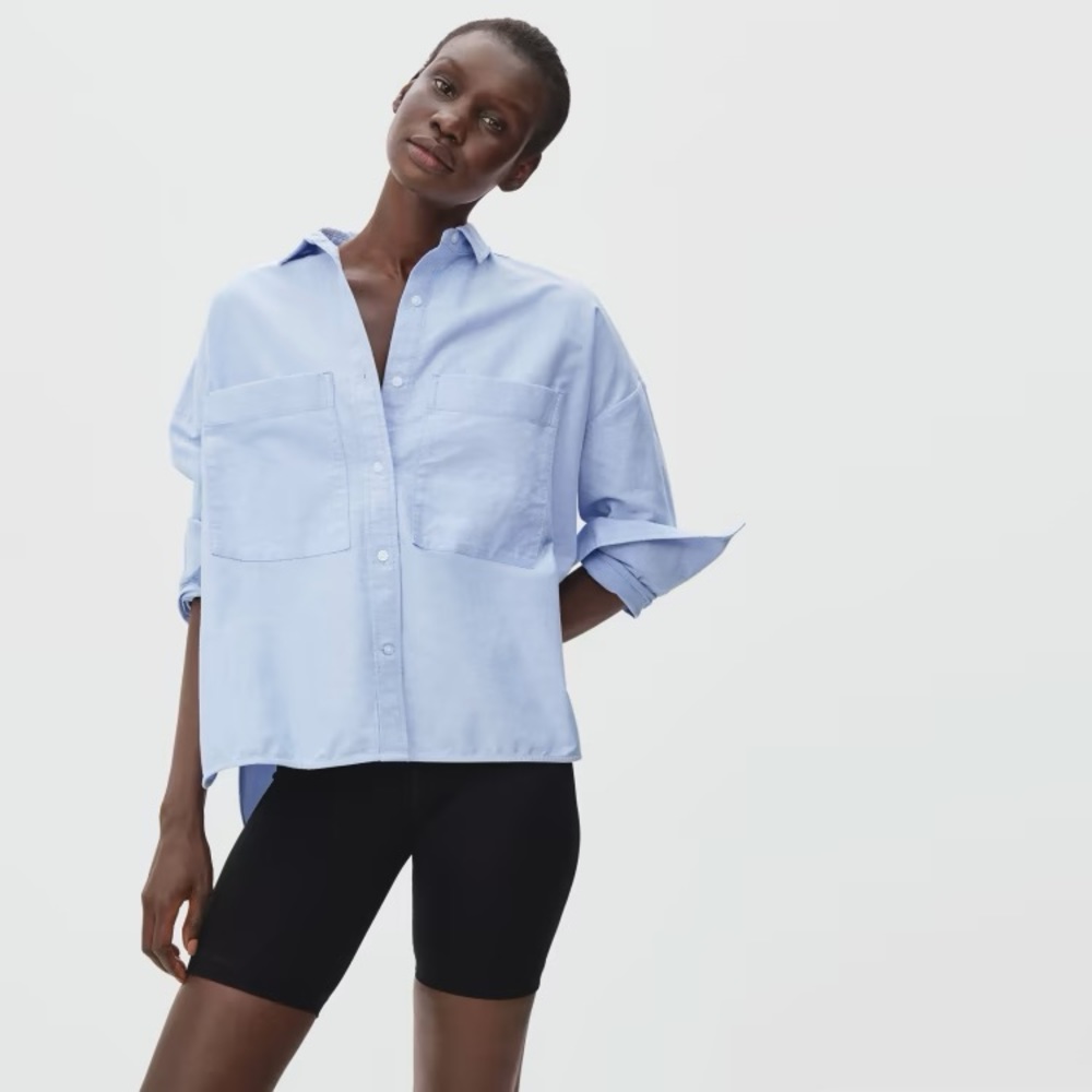 Everlane The Oxford boxy shirt size XXS
